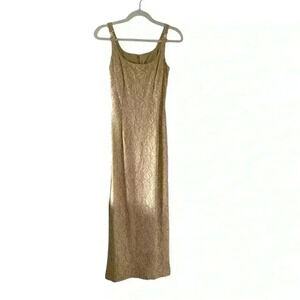 Bari Jay Women's Formal Vintage Evening Gold Sequin Dress Size 7/8